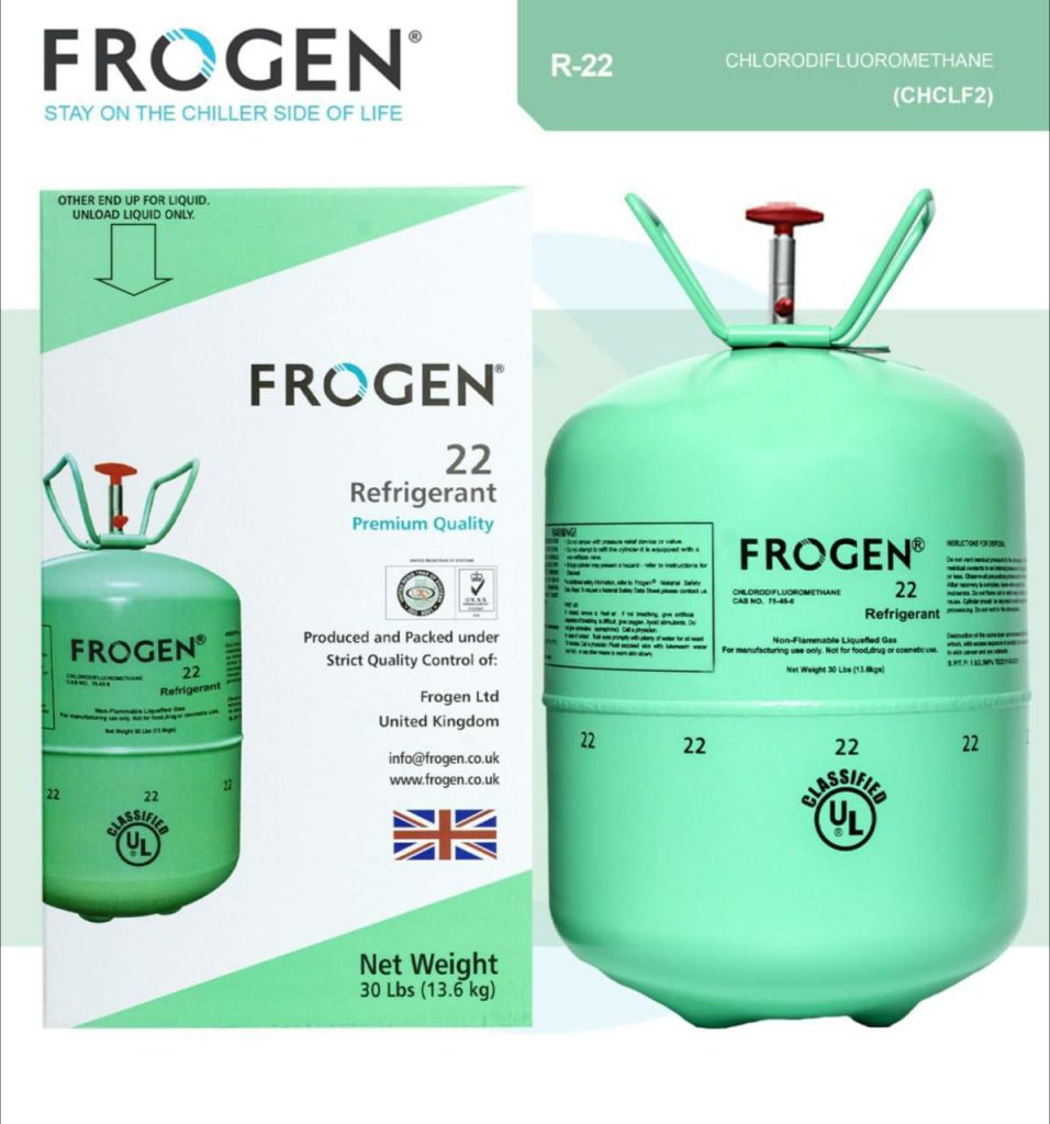 گاز مبرد R22 فروژن (FROGEN 22) ، گاز r22